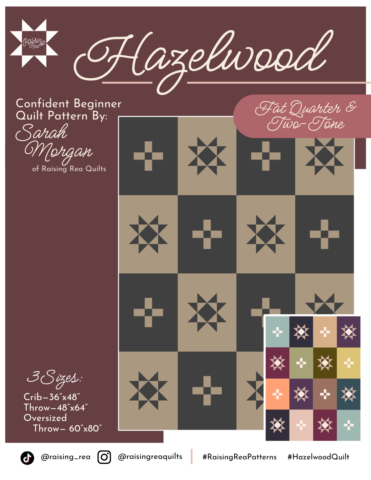 Hazelwood Quilt Pattern- Digital PDF Download